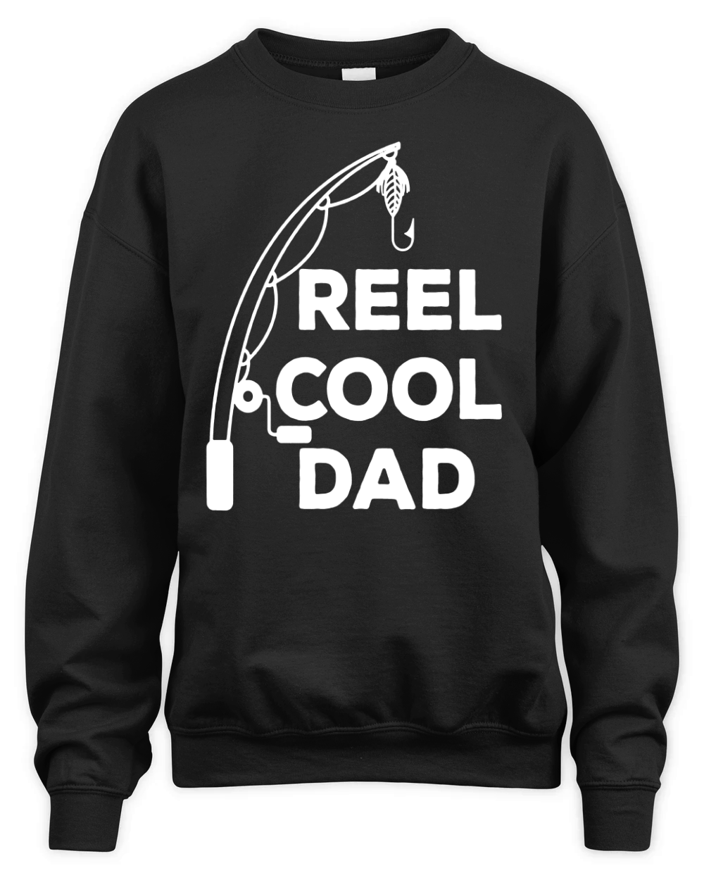 Mens Reel Cool Dad T-Shirt Fishing Daddy Fathers Day Gift Shirt Unisex Premium Crewneck Sweatshirt