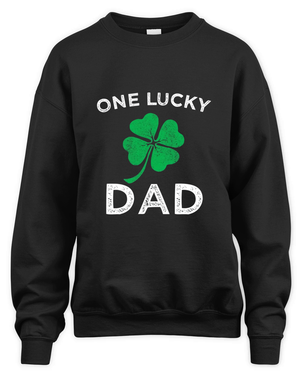 One Lucky Dad St Patricks day retro father gift Unisex Premium Crewneck Sweatshirt