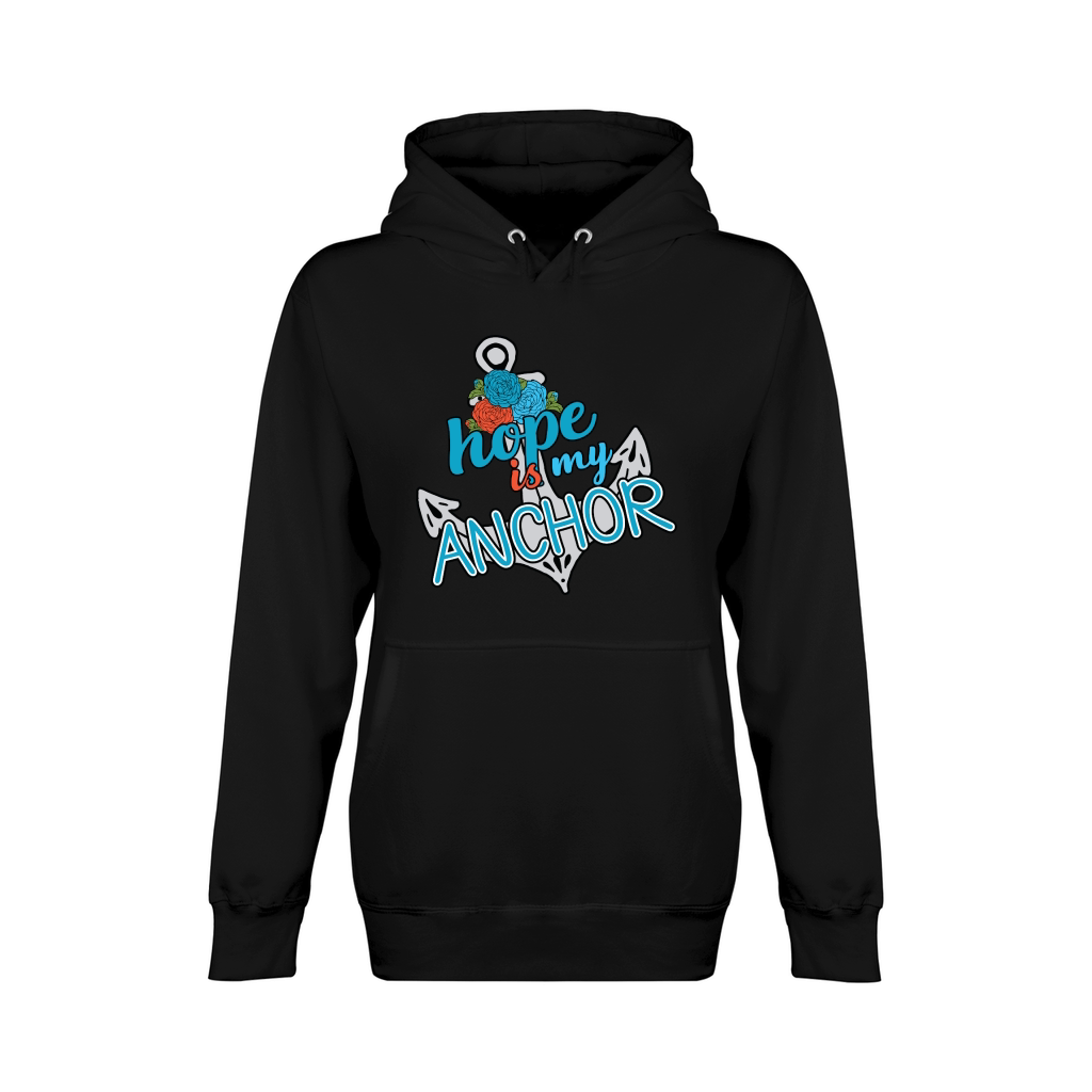 Hope is My Anchor Floral Unisex Premium Pullover Hoodie