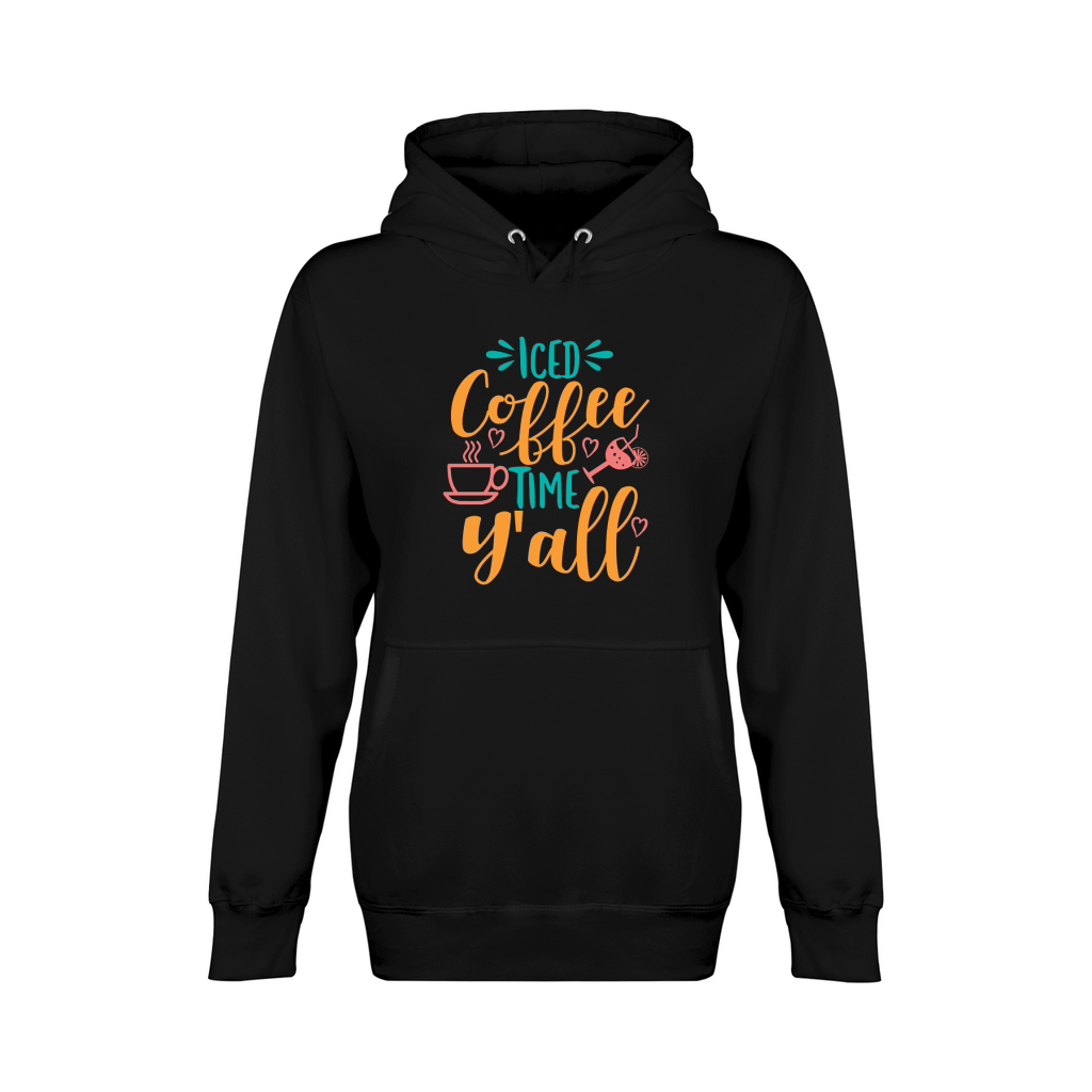iced coffee time yall Unisex Premium Pullover Hoodie
