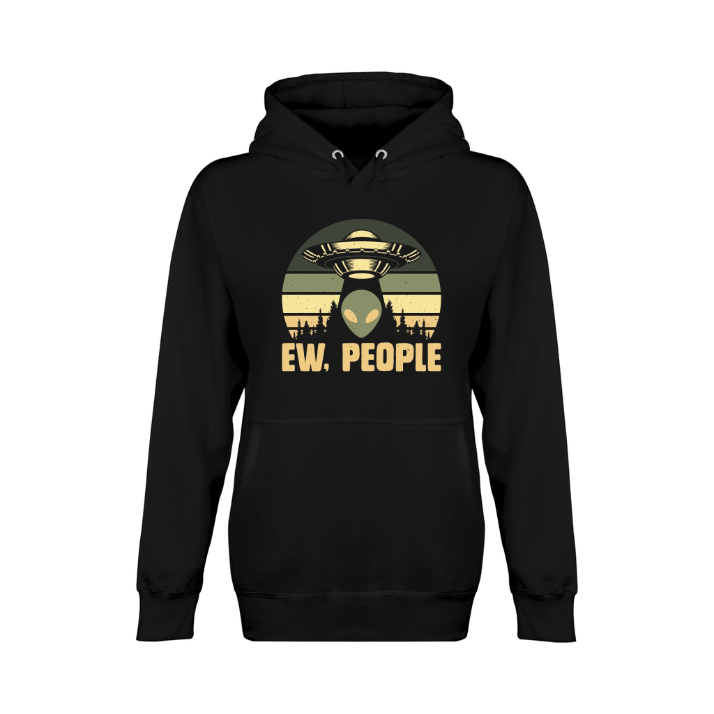 Vintage UFO Alien Ew People Unisex Premium Pullover Hoodie