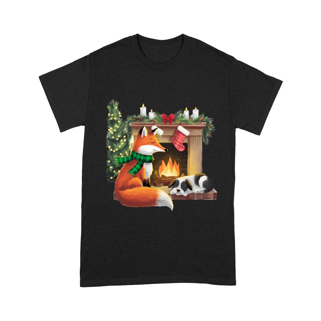 Christmas Fox Fire Vintage 2 Unisex T-Shirt