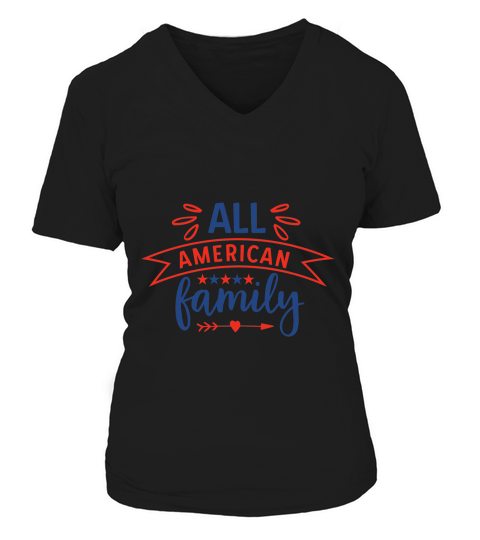All american family V-neck T-Shirt Woman