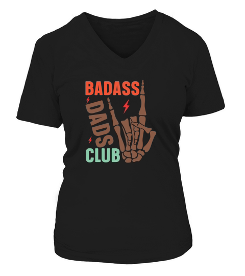 Badass dads Club 9 V-neck T-Shirt Woman