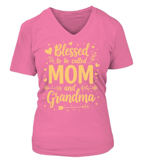 Blessed to be called mom and grandma 02 V-neck T-Shirt Woman