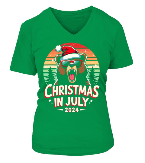 Christmas In July 2024 3 03 V-neck T-Shirt Woman