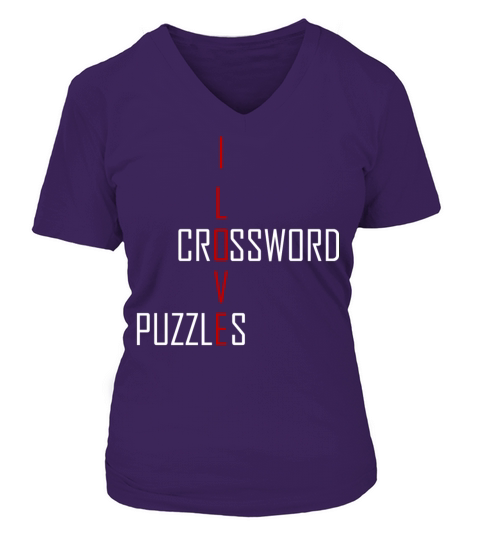 Crossword puzzles - I love Crossword puzzles V-neck T-Shirt Woman