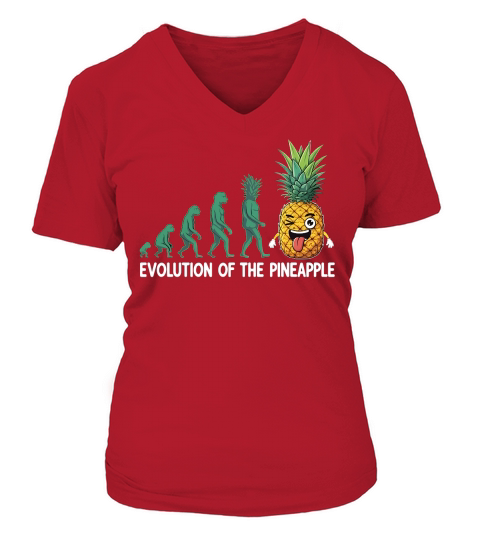 Evolution Of The Pineapple 02 V-neck T-Shirt Woman