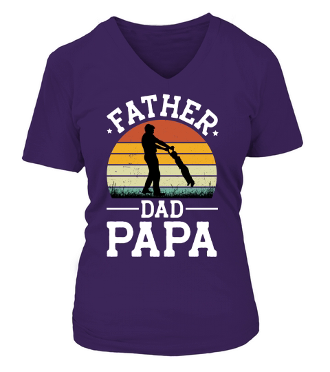 Father Dad Papa  (2) V-neck T-Shirt Woman
