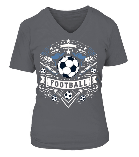 Football (2) V-neck T-Shirt Woman