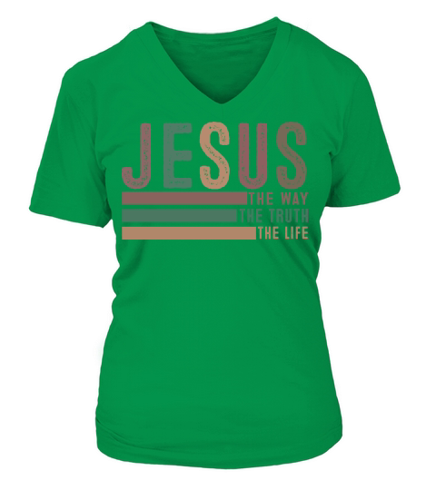 Jesus The Way The Truth V-neck T-Shirt Woman