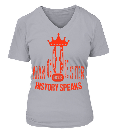 Manchester United 1878 The History Speaks REDCOLOR V-neck T-Shirt Woman