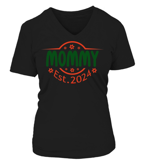 Mommy Est 2024 12 V-neck T-Shirt Woman