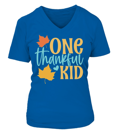 One thankful kid V-neck T-Shirt Woman