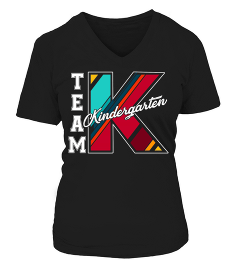 Team Kindergarten Teacher Shirt V-neck T-Shirt Woman