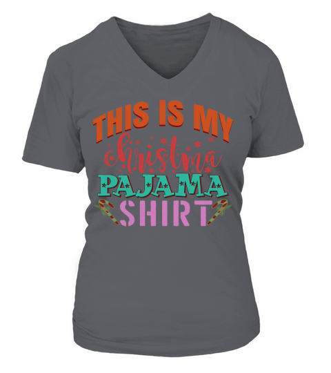 this is my christmas pajama shirt V-neck T-Shirt Woman