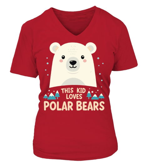 This kid loves polar bears V-neck T-Shirt Woman