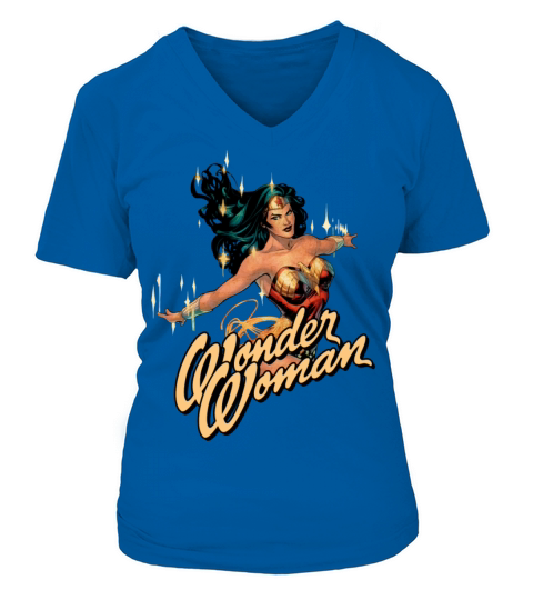 Wonder Woman Shiny V-neck T-Shirt Woman