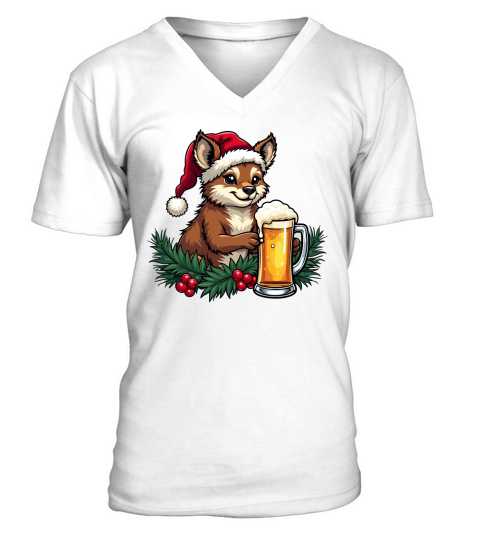 Animal Beer Christmas Sublimation Bundle 20 V-Neck T-shirt