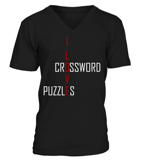 Crossword puzzles - I love Crossword puzzles V-Neck T-shirt