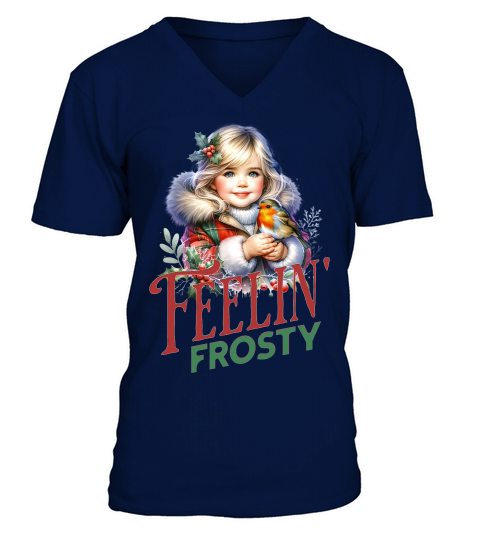 Feelin Frosty Christmas 3 V-Neck T-shirt