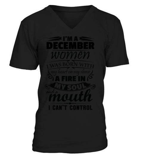 I Am A December Women V-Neck T-shirt