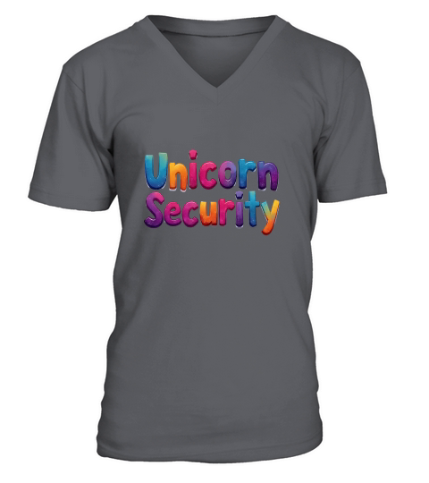 Magical Unicorn Security V-Neck T-shirt
