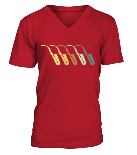 Saxophone musician V-Neck T-shirt