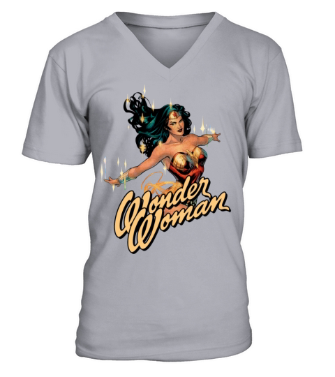 Wonder Woman Shiny V-Neck T-shirt