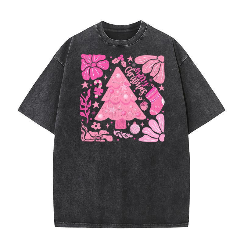 boho pink christmas 5 Washed T-Shirt