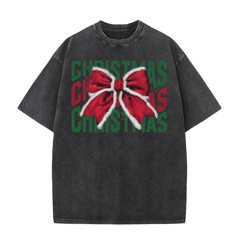 Christmas bow3 Washed T-Shirt