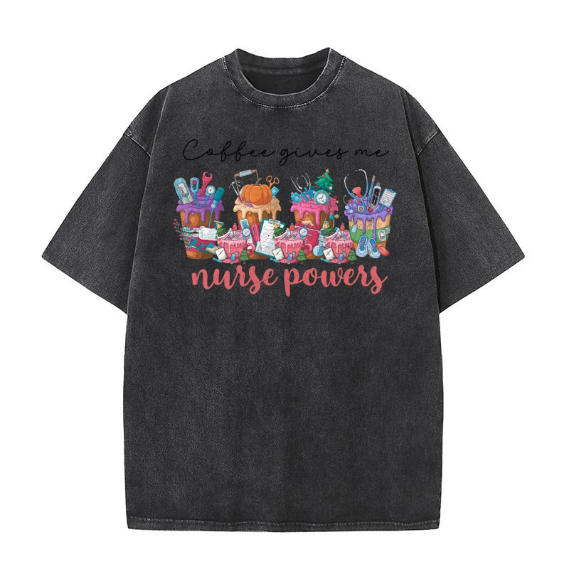 Christmas Nurse Sublimation Bundle 03 Washed T-Shirt