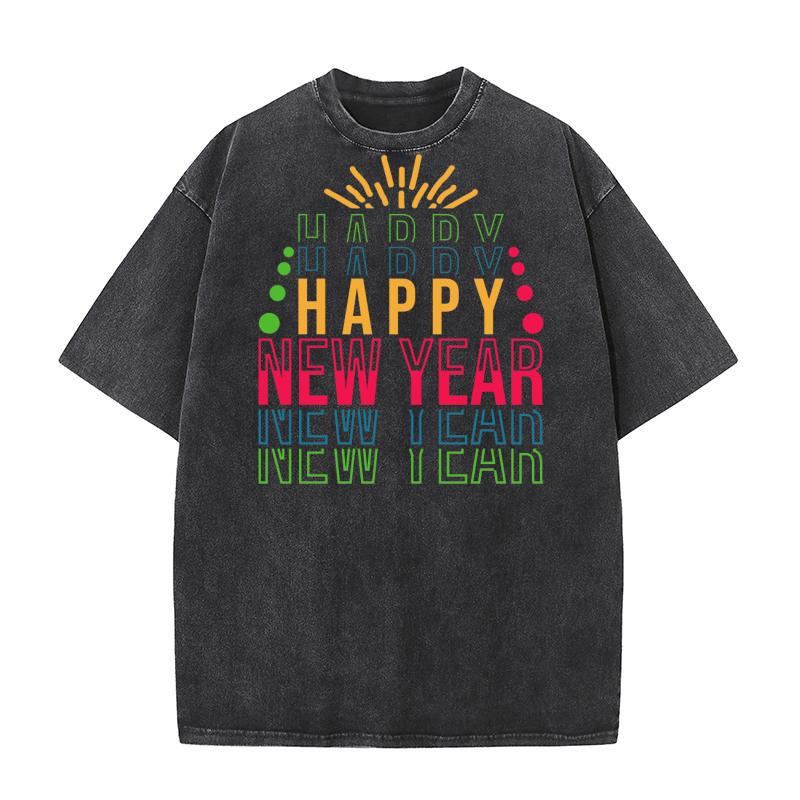 Happy new year 2 Washed T-Shirt