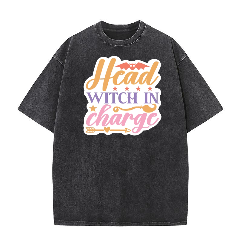 Head witch in charge Washed T-Shirt