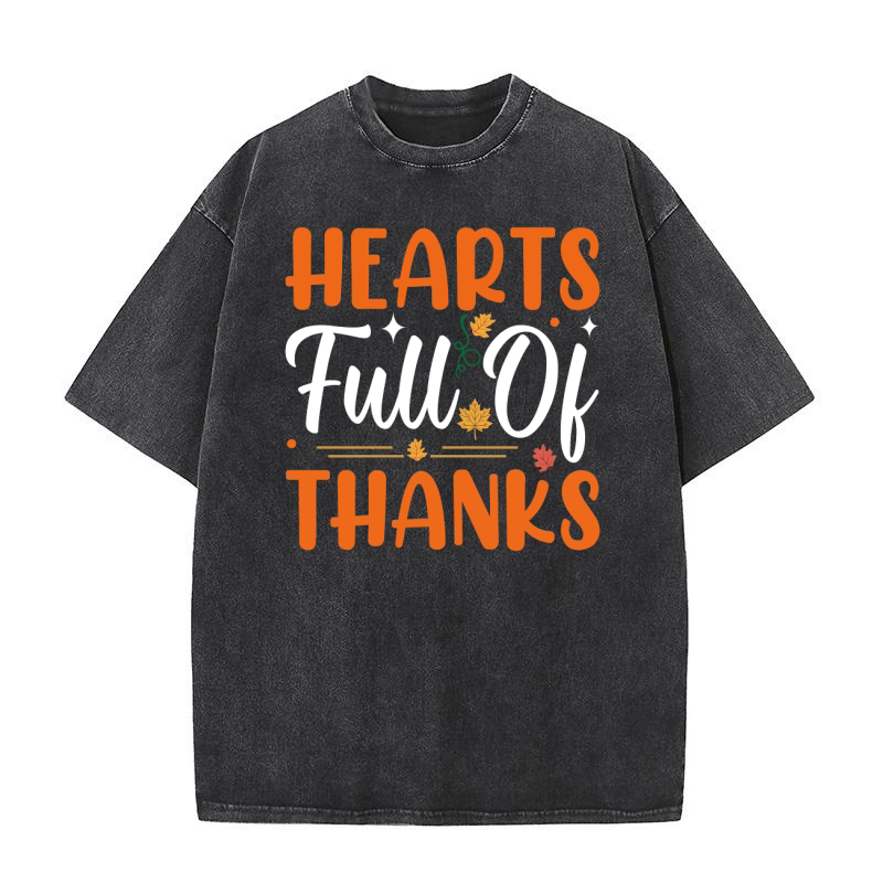 HEARTS FULL OF THANKS Washed T-Shirt