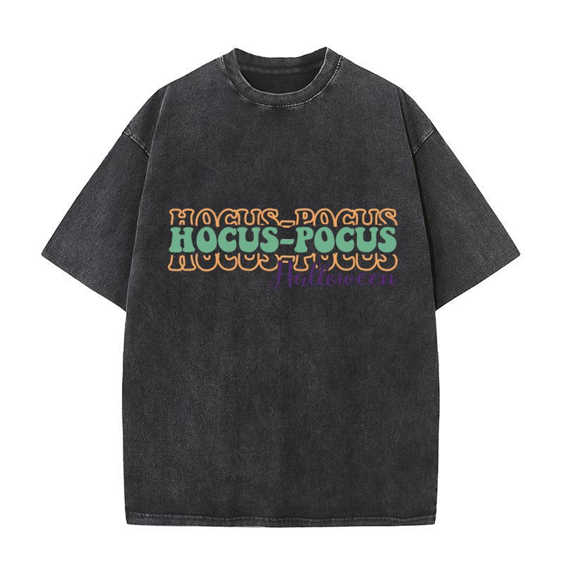 Hocus Pocus Hat Retro Groovy 03 Washed T-Shirt