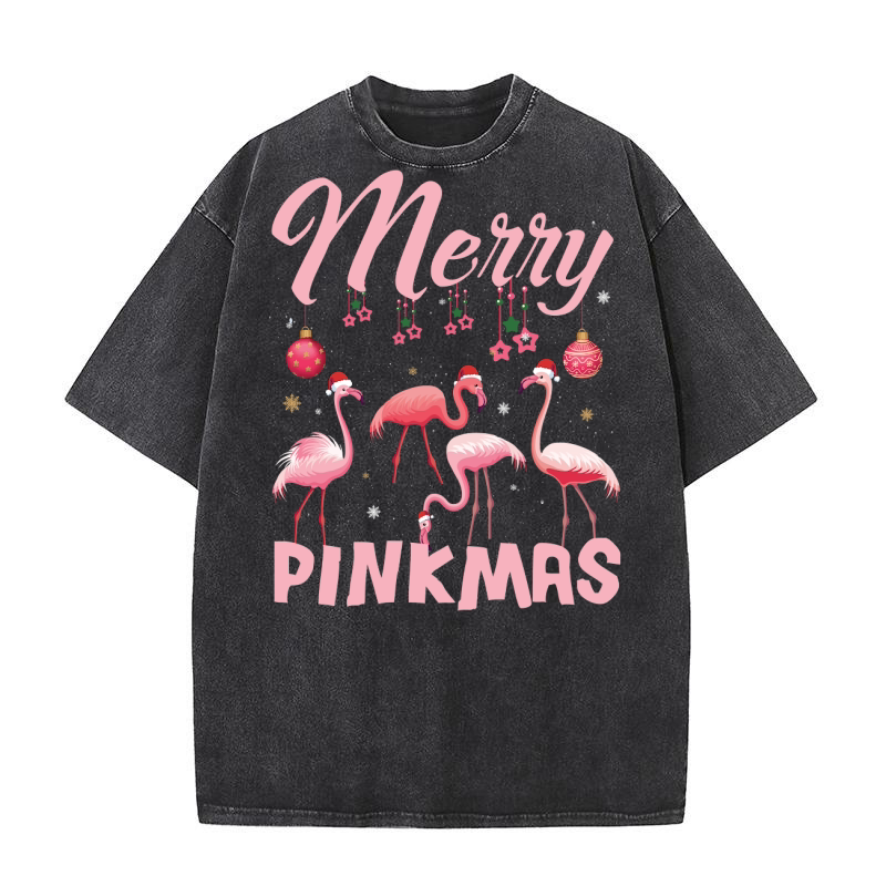 Merry pinkmas Washed T-Shirt