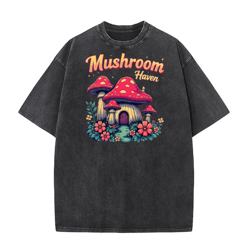 Mushroom House 1 Washed T-Shirt
