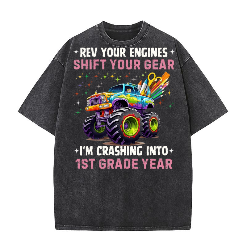 Rev your engines shift your Gear 05 Washed T-Shirt