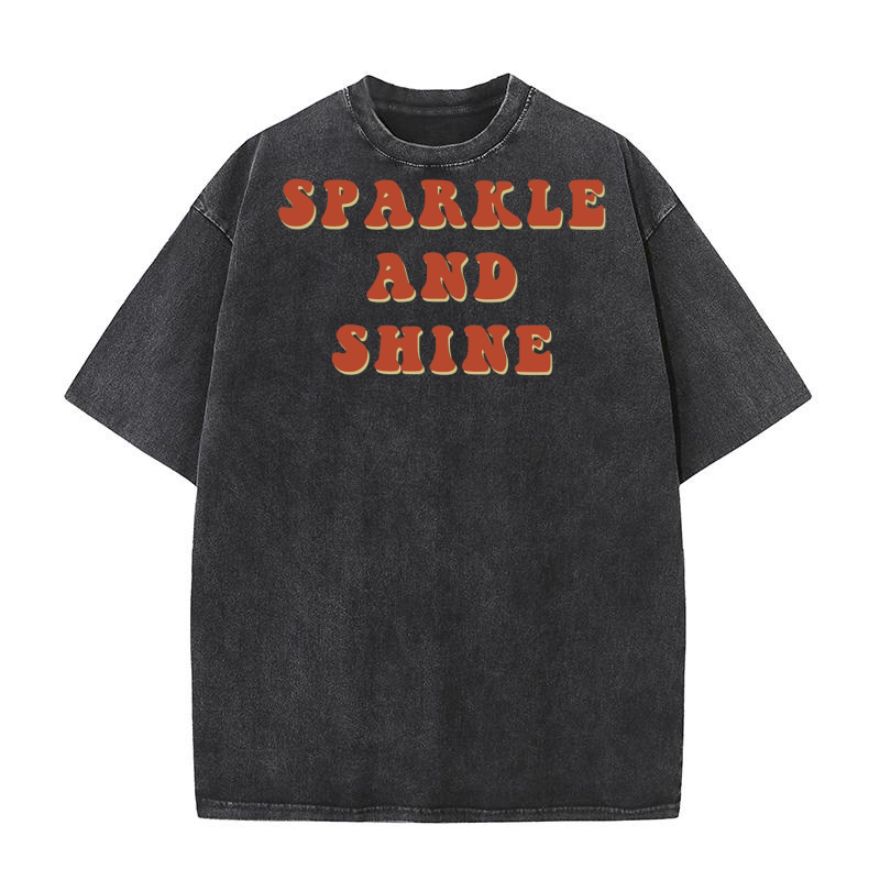 Sparkle and Shine Retro Red Washed T-Shirt