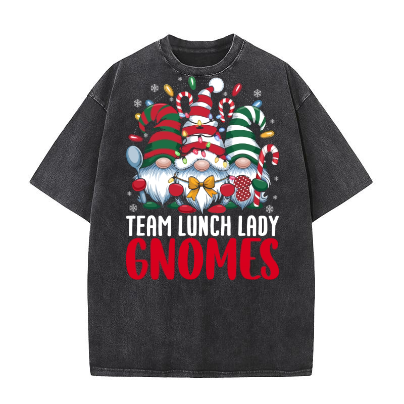 Team Lunch Lady Gnomes Washed T-Shirt