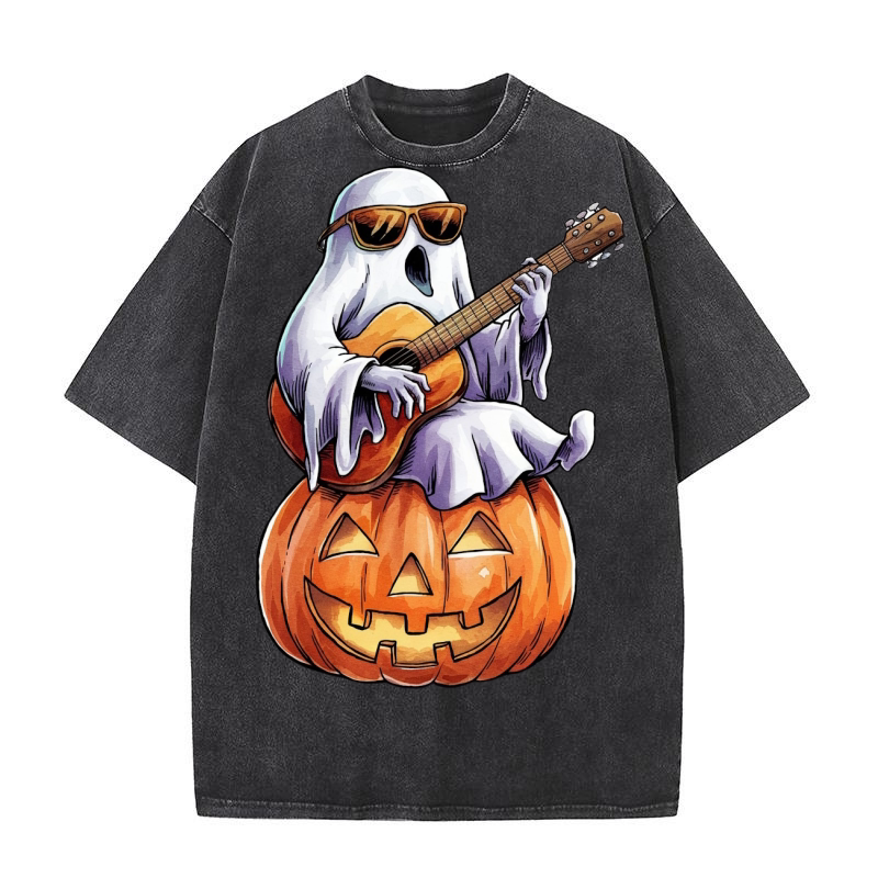 Transparent Halloween Para 03 Washed T-Shirt