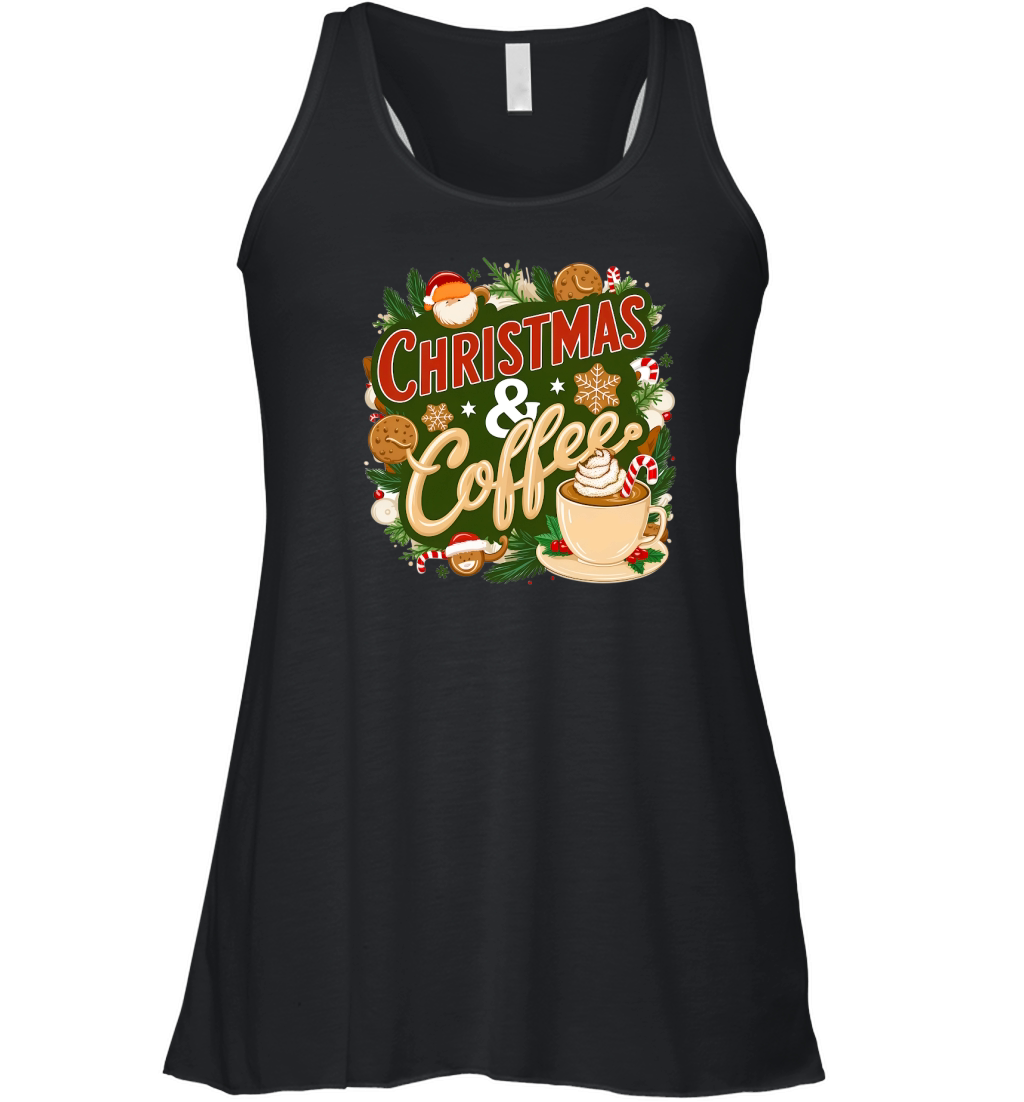 Christmas & coffee (2) Women's Flowy Tank Top