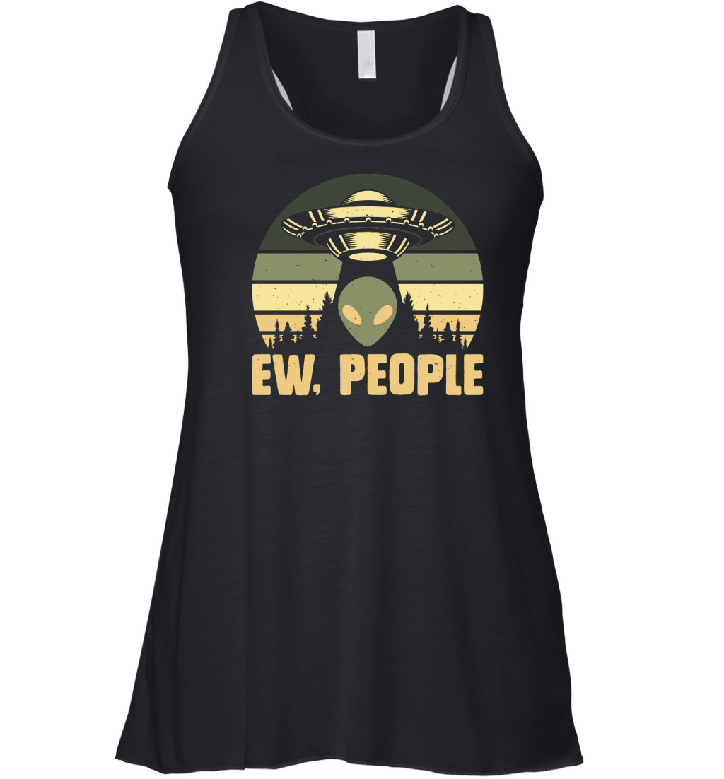 Vintage UFO Alien Ew People Women's Flowy Tank Top