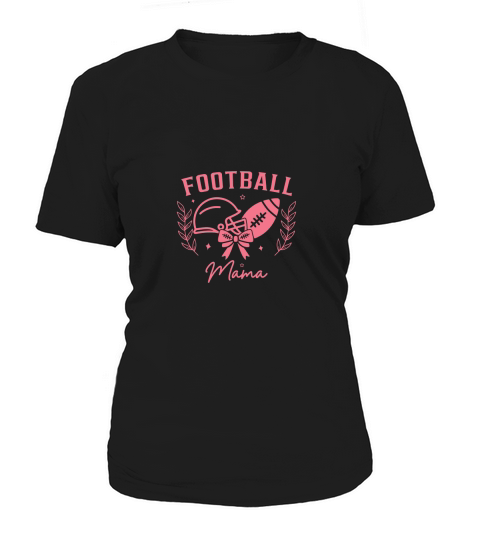 Coquette Football Mama Bow Fall Season Women's T-Shirt