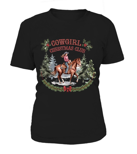 Cowgirl Christmas Club Vintage Christmas Women's T-Shirt