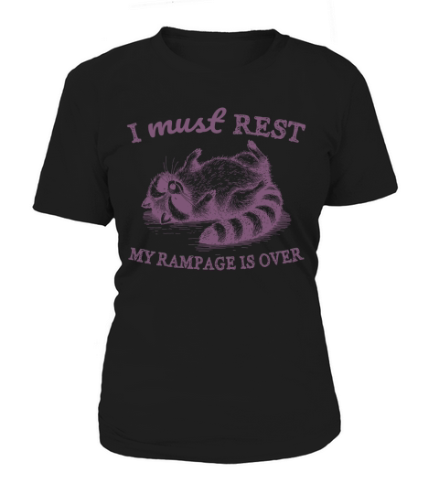 Raccoon weird sleeping L Purple Women's T-Shirt