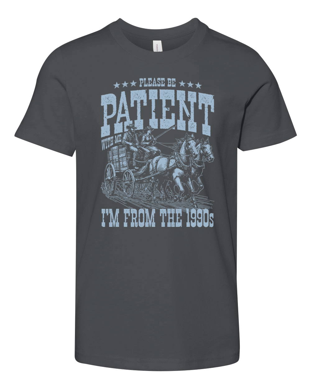 Im From The 1900s Cowboy Western D Retro Grey Youth Unisex Jersey Tee