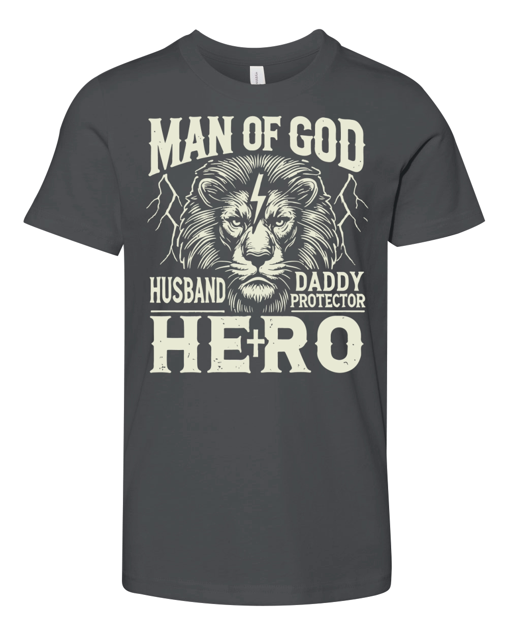 Man of god husband daddy protector hero Youth Unisex Jersey Tee