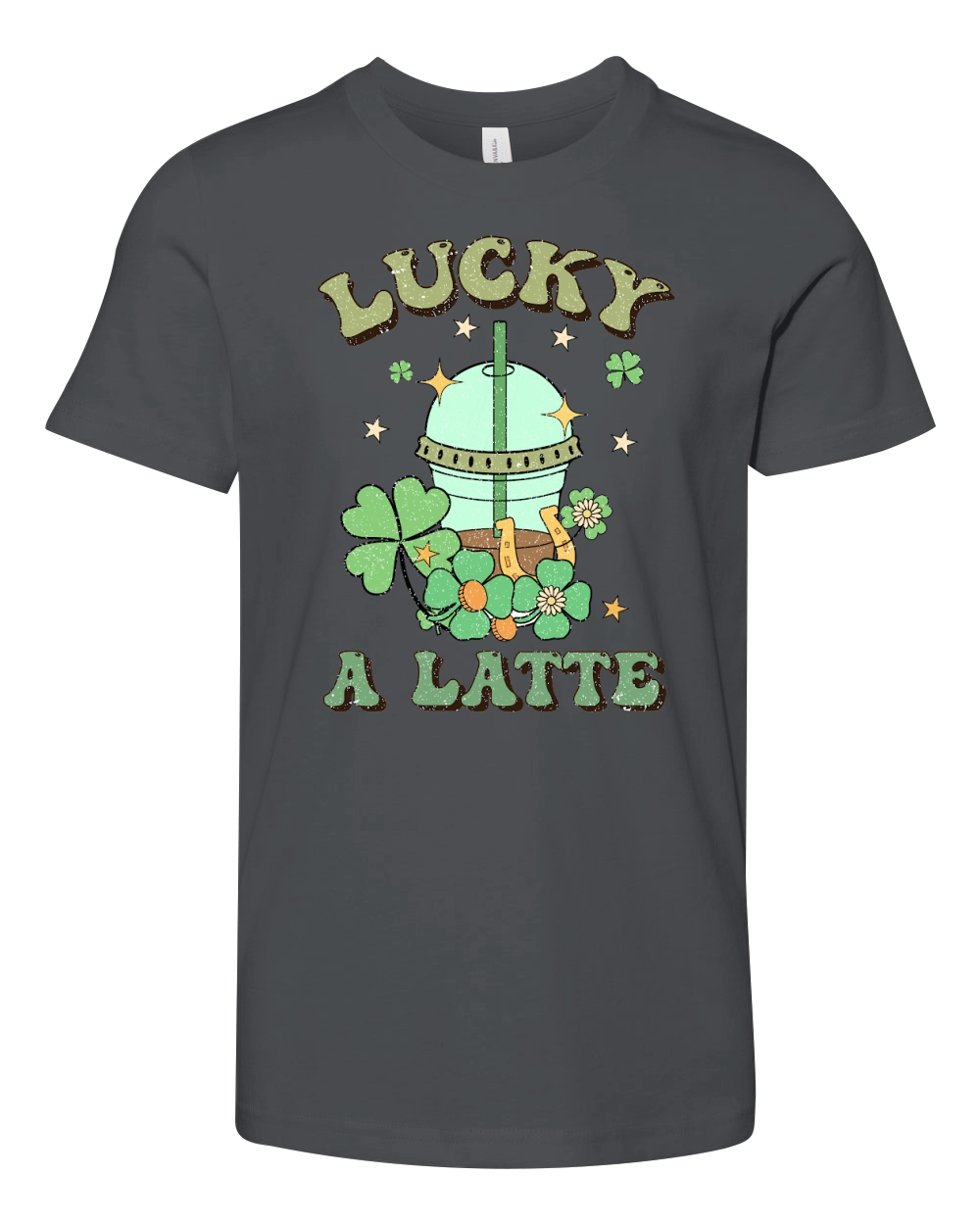 Retro St Patricks Day lucky a atte Youth Unisex Jersey Tee